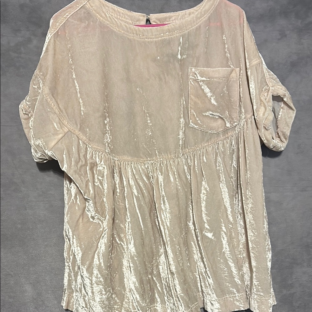 Chic Cream Velvet Top